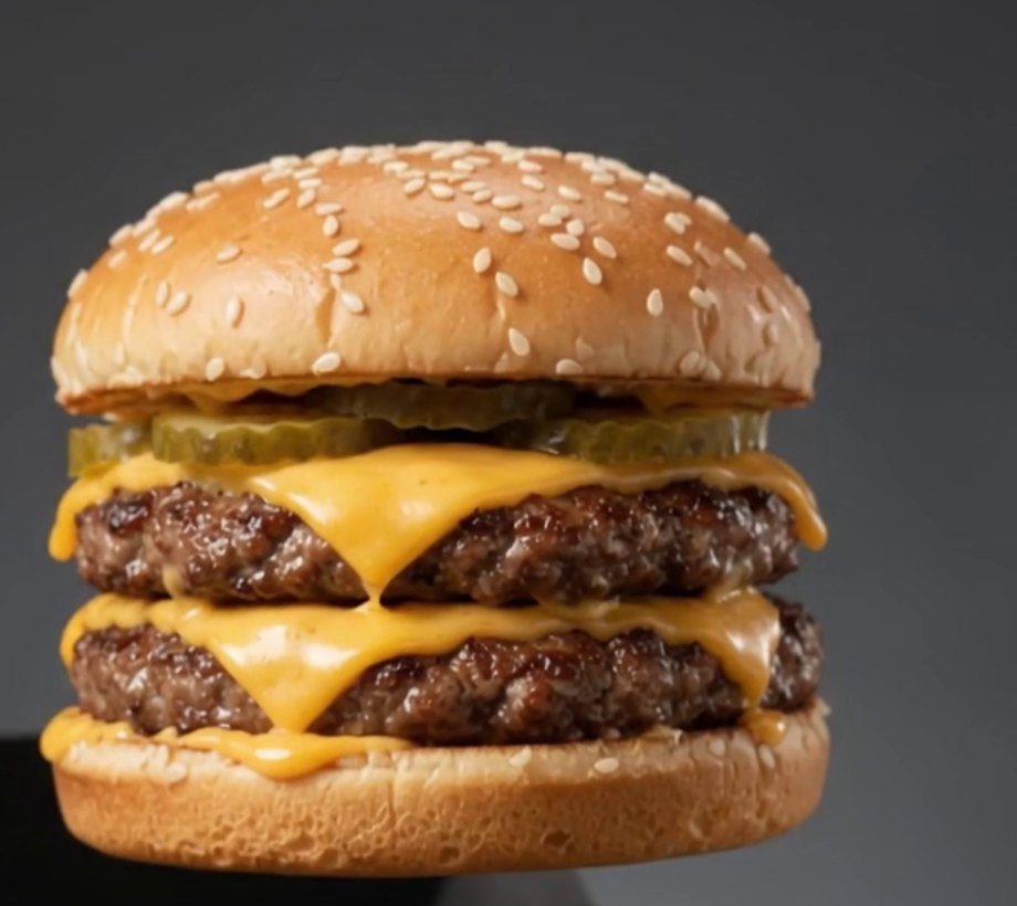 Layup Burger, a stacked double cheeseburger